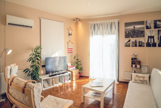 bright furnished living room 