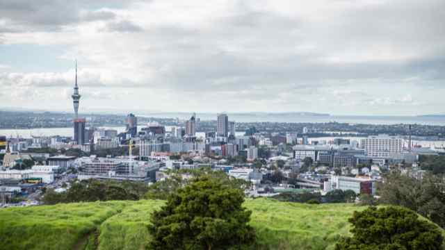 an arial shot of Mt Eden in New Zealand